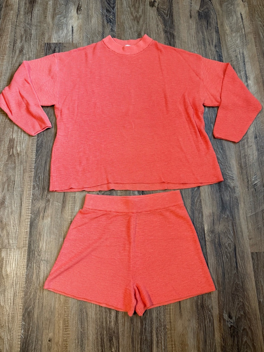 Coral Pink Two-Piece Pajama Set - Brand on